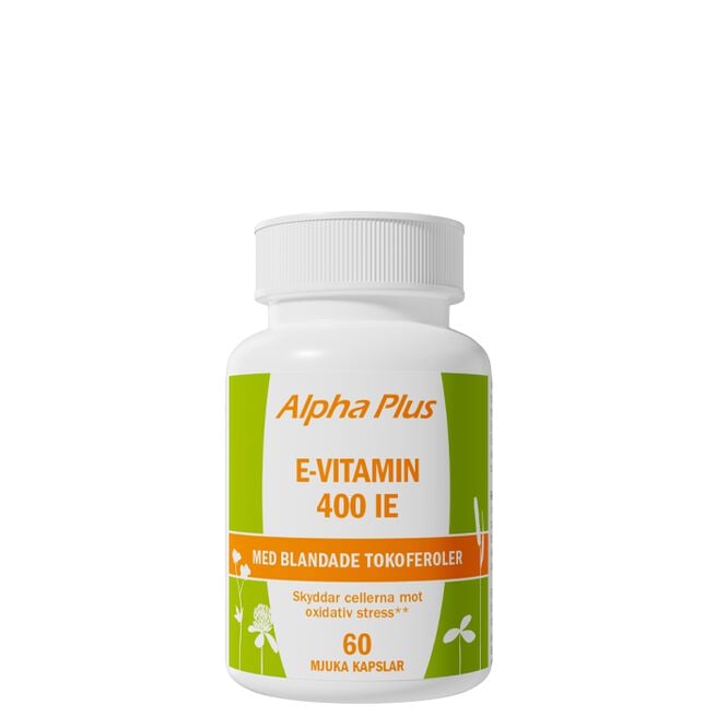 Alpha Plus E-vitamin 400IE 60 mjuka kapslar E-vitamin 400IE 60 mjuka kapslar