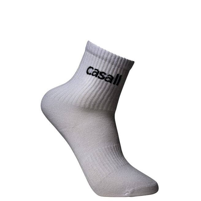 Casall Low-Cut Tube Sock 2-pack, White Träningsstrumpor 2 pack Vit