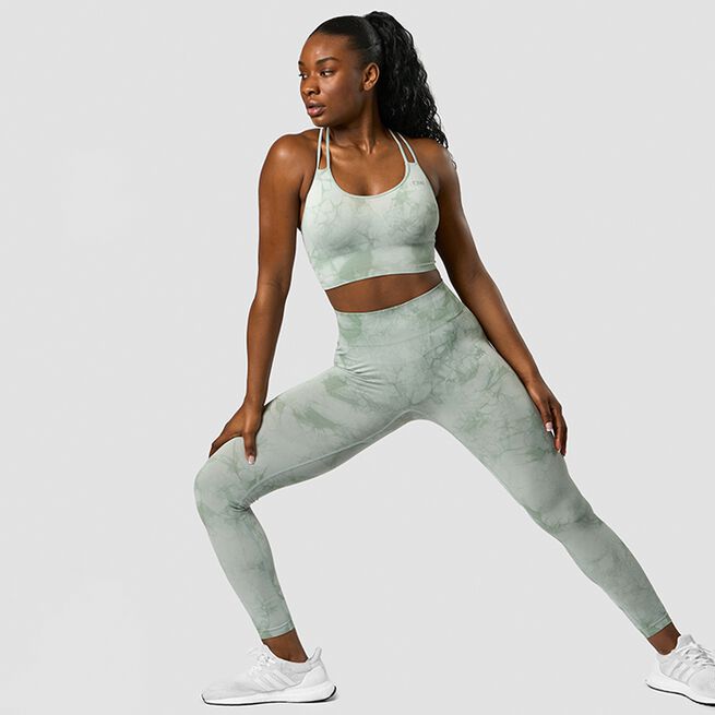 Define Seamless Tie Dye Sports Bra, Light Sea Green, L  Define Seamless Tie Dye Sport-bh Grön