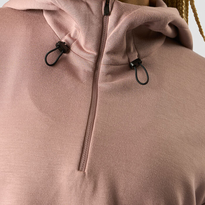 Stance Cropped Hoodie, Light Mauve