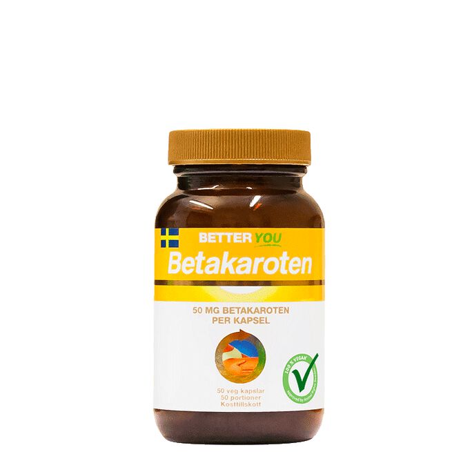 Betakaroten, 50 veg. kapslar Better You Betakaroten 50 mg 50 kapslar