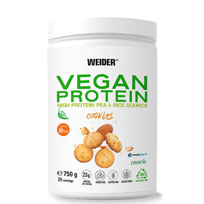 Vegan Protein, 750 g, Cookies Veganskt Proteinpulver 750 g Cookies