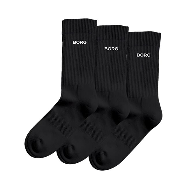 Björn Borg 3-Pack Essential Crew Sock, Multipack Essential Träningsstrumpor Svart