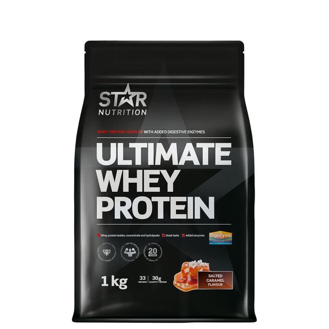Ultimate Whey, 1kg, Salted Caramel Ultimate Whey Vassleprotein 1 kg Salted Caramel