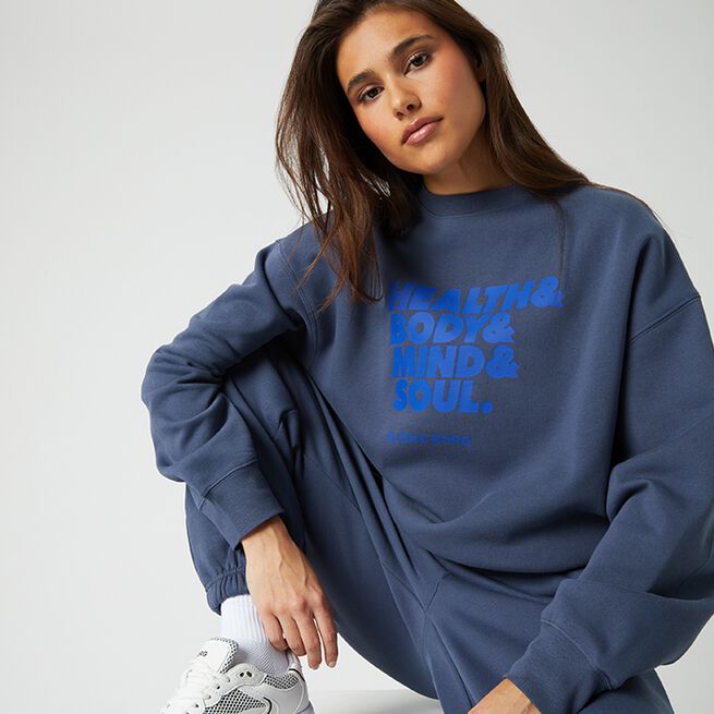 Björn Borg Studio Oversized Crew, Nightshadow Blue Studio Oversized Tröja Blå