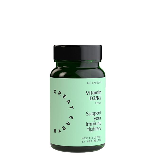 Vitamin D3/K2 Great Earth Vitamin D3/K2 Vegansk 60 kapslar