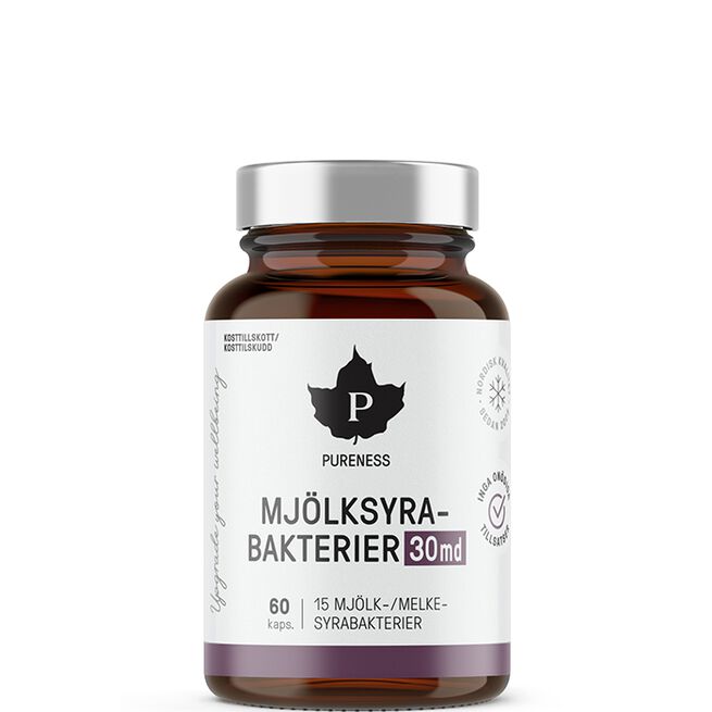 Pureness Mjölksyrabakterier 30 md 60 kapslar Mjölksyrabakterier 30 md 60 kapslar
