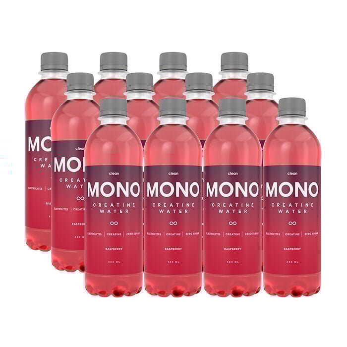 12 x  Clean MONO Creatine Water 500 ml Raspberry