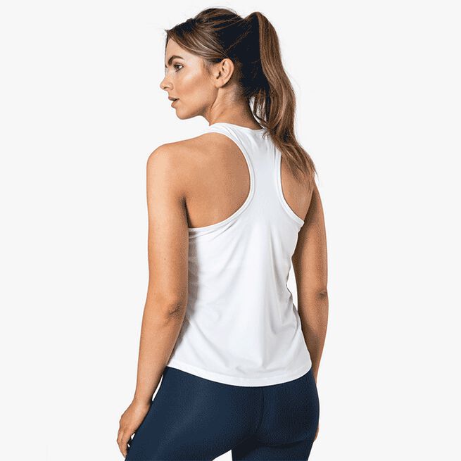 High Neck Tank Top, White