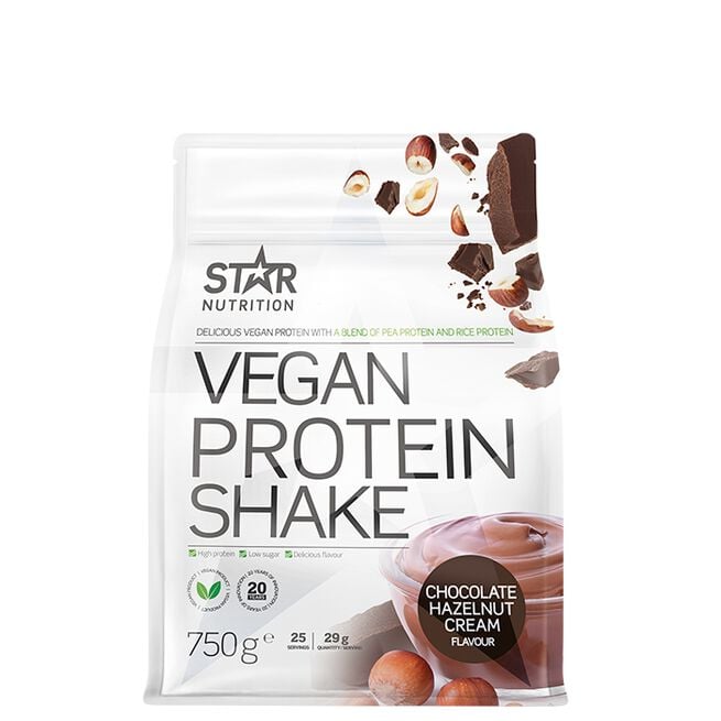 Vegan Protein Shake, 750 g, Chocolate Hazelnut Cream Vegan Protein Shake Veganskt Proteinpulver 750 g Chocolate Hazelnut