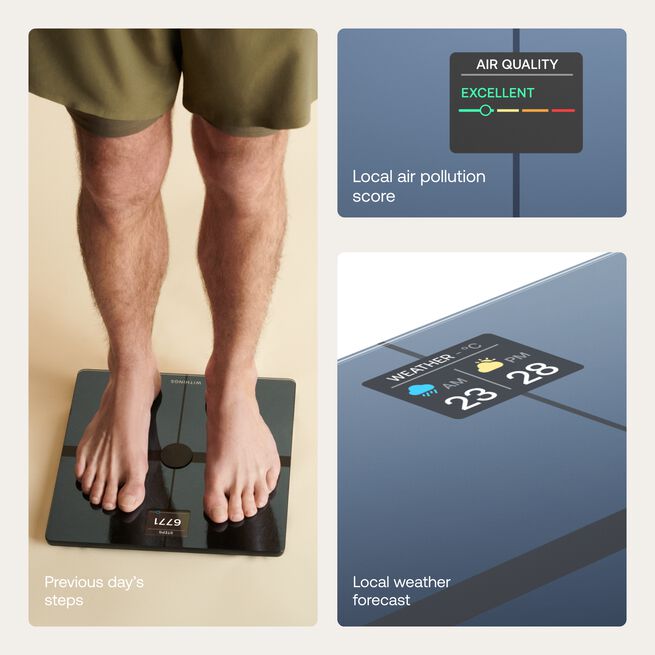 Withings Body Smart, Black  Body Smart Diagnostisk Personvåg Svart