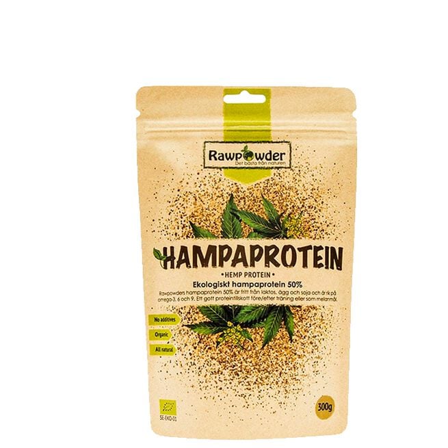 Hampaprotein Rawpowder Ekologiskt Hampaprotein 300 g