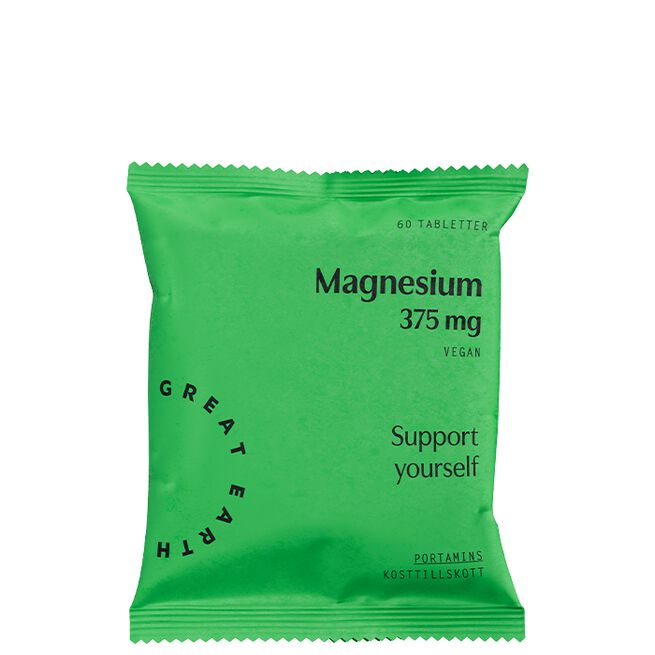 Great Earth Magnesium 375 mg 60 tabletter Refill