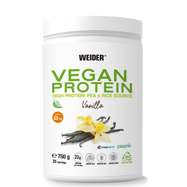 Vegan Protein, 750 g, Vanilla Veganskt Proteinpulver 750 g Vanilla