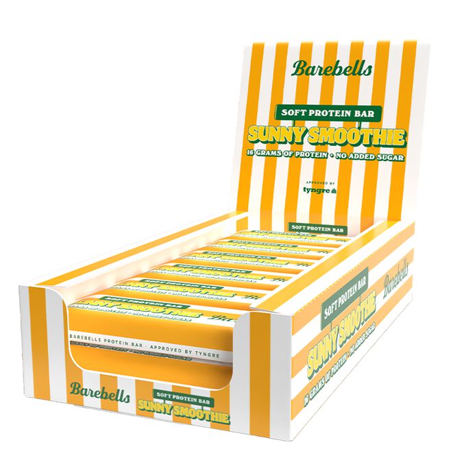 12 x Barebells Soft Bar, 55 g, Sunny Smoothie 12 x Barebells Soft Proteinbar 55 g Sunny Smoothie
