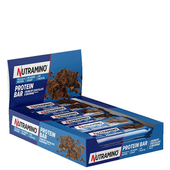 12 x Nutramino ProteinBar Crispy, 55 g, Brownie  12 x ProteinBar Crispy 55 g Brownie