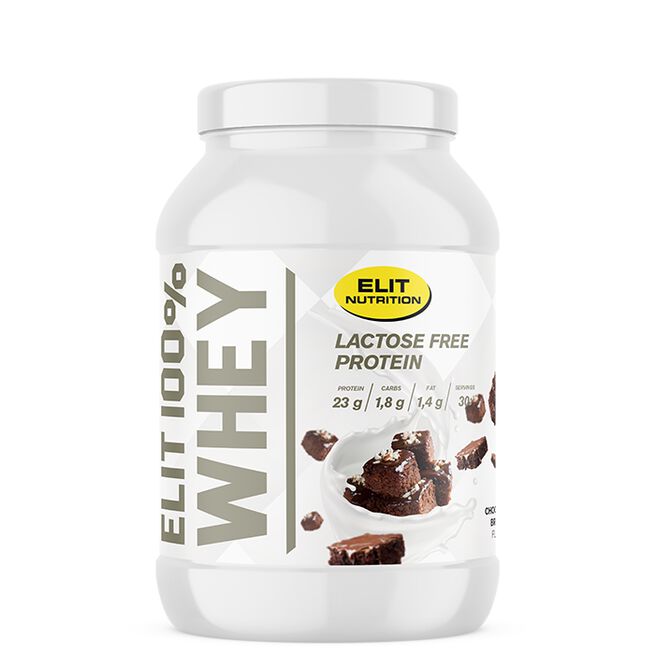 ELIT 100% Whey Lactose free, 900 g, Chocolate Brownie ELIT 100% Whey Laktosfritt Proteinpulver 900 g Chocolate Brownie