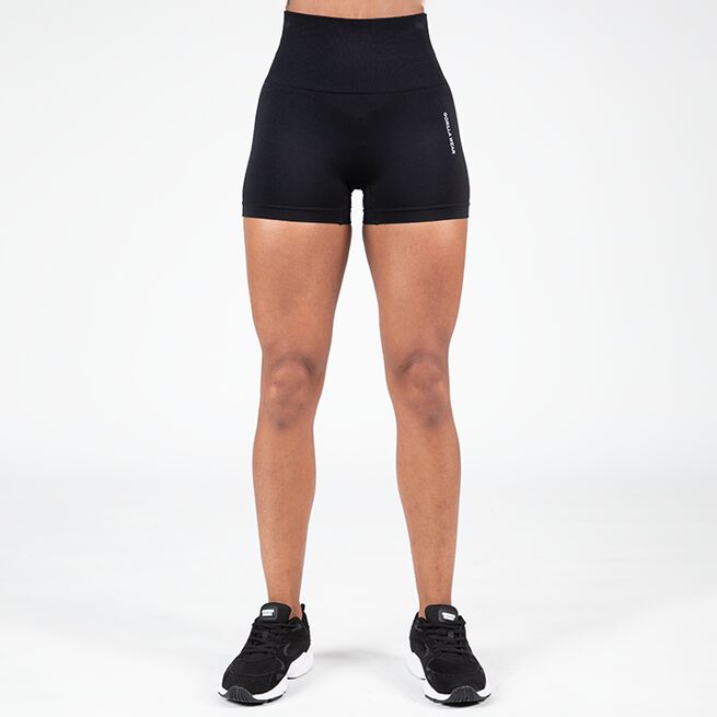 Gorilla Wear Quincy Seamless Shorts, Black Quincy Seamless Shorts, Black