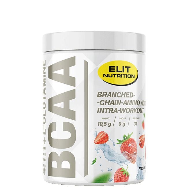 ELIT BCAA 4:1:1 + L-glutamine, 400 g, Strawberry ELIT BCAA 4:1:1 + L-glutamine, 400 g Strawberry