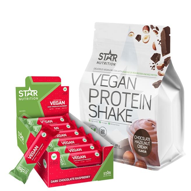 Veganskt Proteinpulver + Veganska Proteinbars Veganskt Proteinpulver + Veganska Proteinbars