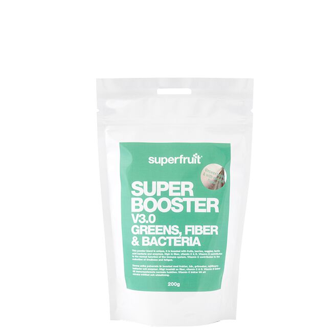 Super Booster V3.0 Greens Fiber & Bacteria 200 g Super Booster V3.0 Greens Fiber & Bacteria 200 g Naturliga fruktpulver