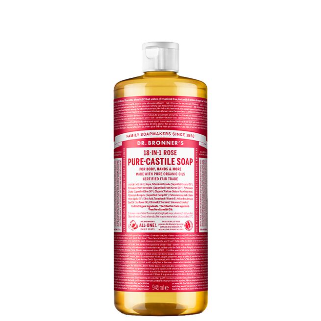 Dr Bronners Pure Castile Liquid Soap Rose 945 ml