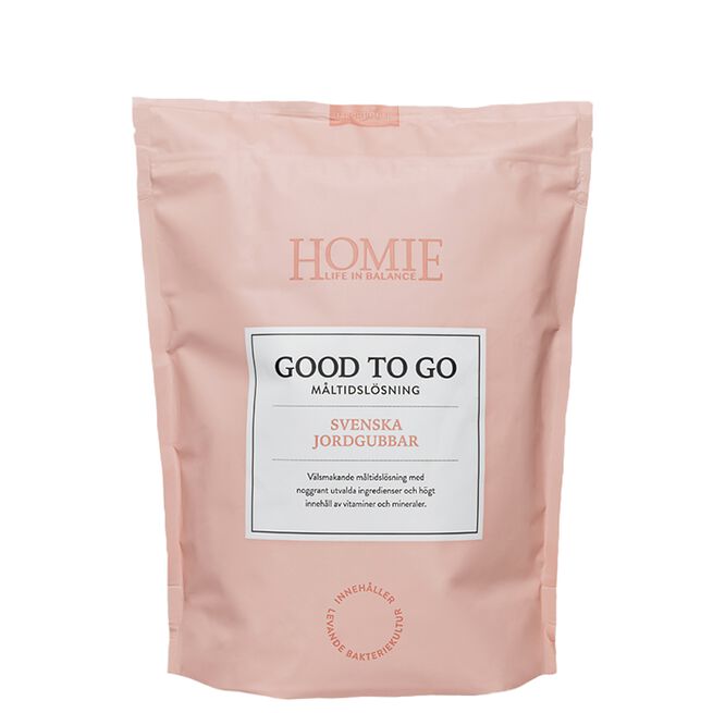 Good to go Måltidslösning Svenska Jordgubbar 600 g Good to go Måltidsersättning 600 g Jordgubb