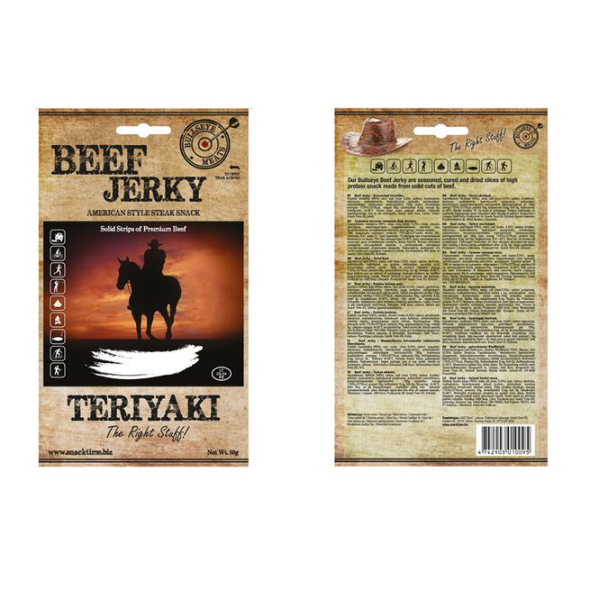 Beef Jerky, 50 g, Teriyaki Beef Jerky, 50 g Teriyaki