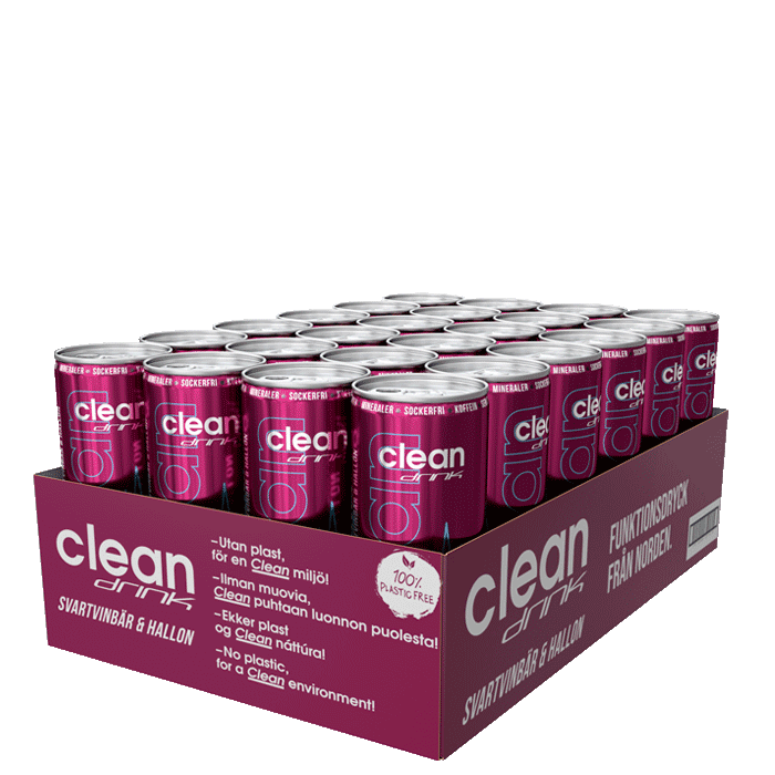 K p 24 X Clean Drink 330 Ml Svartvinb r Hallon Bodystore