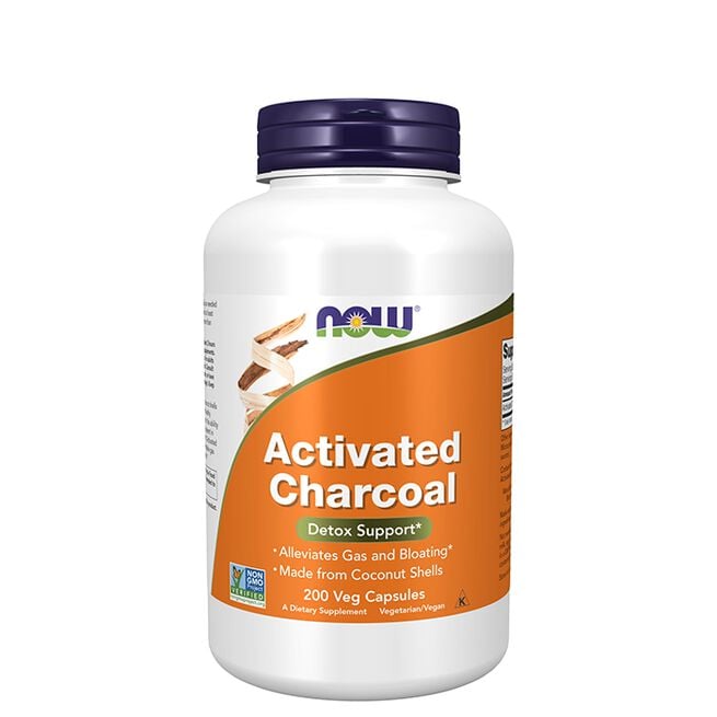 NOW Foods Activated charcoal 200 kapslar Activated charcoal 200 kapslar