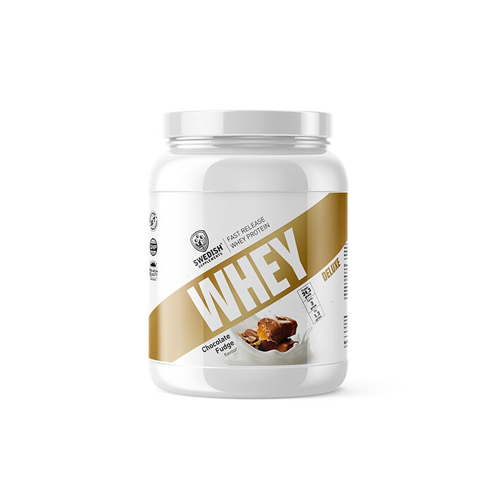 Whey Deluxe Vassleprotein 900 g Chocolate Fudge