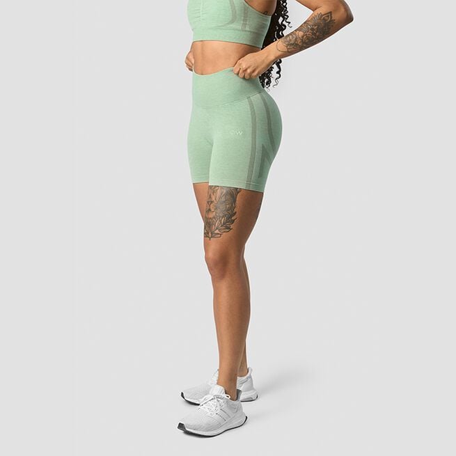 Rush Seamless Shorts, Ice Green Melange Rush Seamless Shorts Ljusgrön