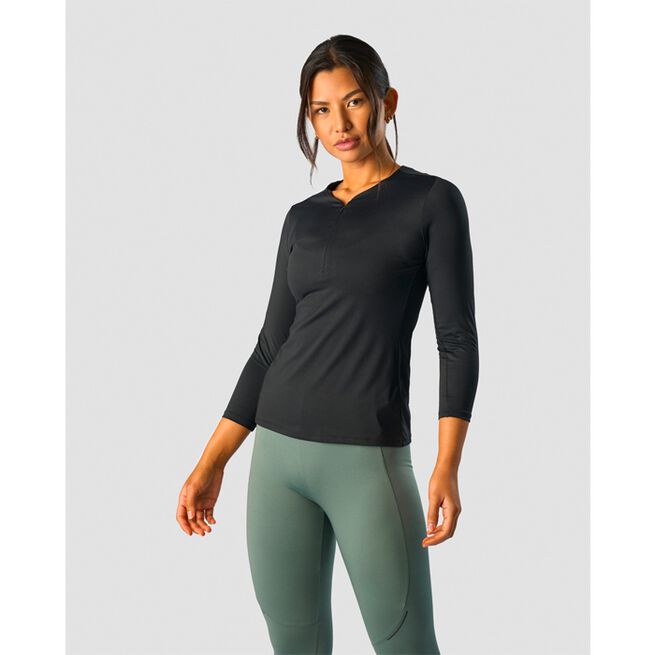Charge Zipper 7/8 Sleeve Wmn, Black, S Charge Zipper 7/8 Sleeve Wmn, Black