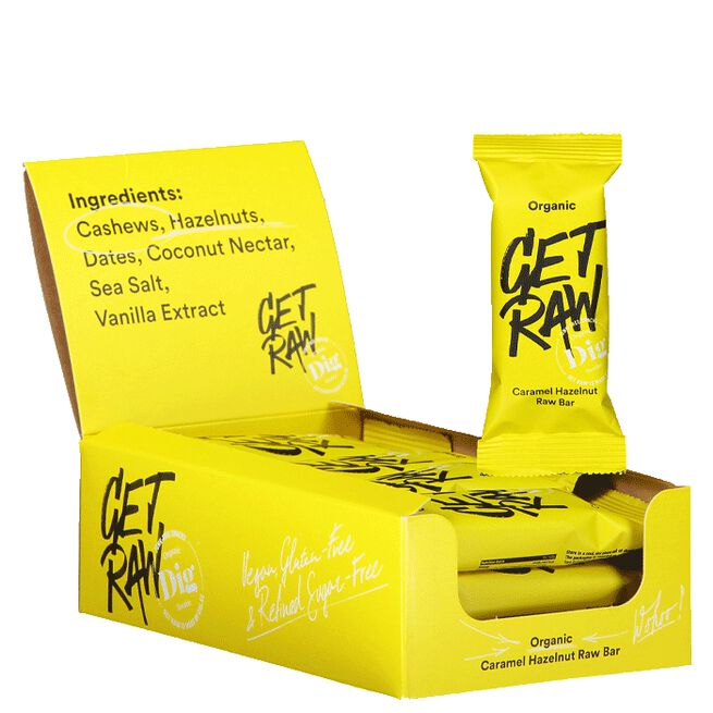 Caramel Hazelnut 12 x Raw Bar 42 g Caramel Hazelnut