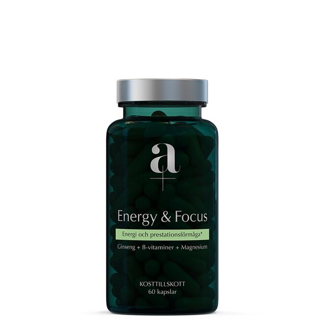Energy & Focus 60 kapslar  Energi & Fokus Ginseng B-vitamin Magnesium 60 kapslar