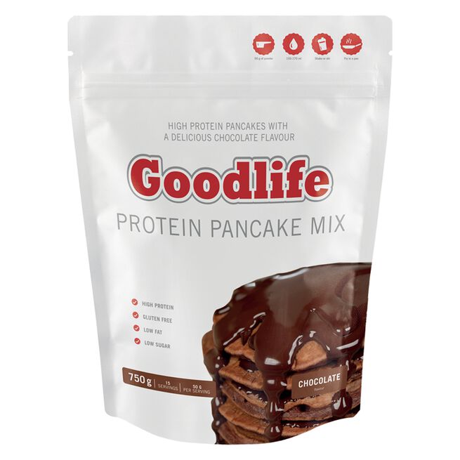Goodlife Protein Pancakes 750 g, Chocolate Proteinpannkakor 750 g Chocolate