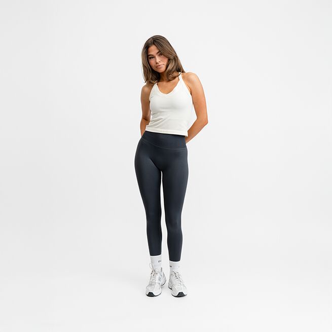 Ribbed Sports Tank Top, White, XS  Träningslinne Vit