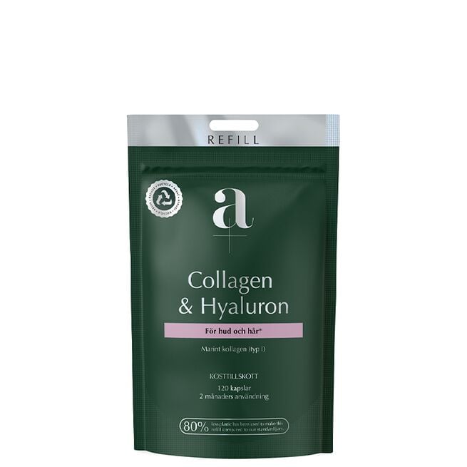Collagen & Hyaluron 120 kapslar Refill Marint Kollagen & Hyaluron 120 kapslar Refill