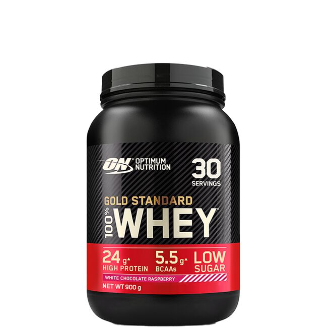 100% Whey Gold Std, 908 g White Chocolate Raspberry 100% Whey Gold Standard Vassleprotein 908 g White Chocolate Raspberry