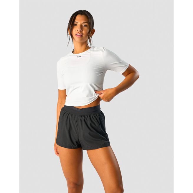 Charge Cropped Mid Sleeve Wmn, White, M Charge Cropped Mid Sleeve Wmn, White