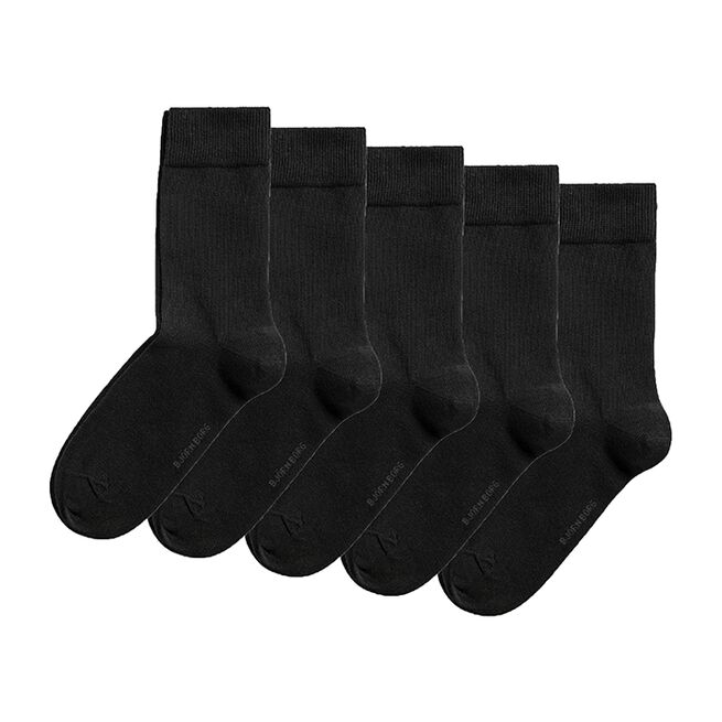 5-Pack Essential Ankle Sock, Black, 36-40 5-Pack Essential Ankle Sock, Black, 36-40