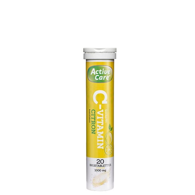Active Care C-Vitamin, Citron, 20 Brustabletter 