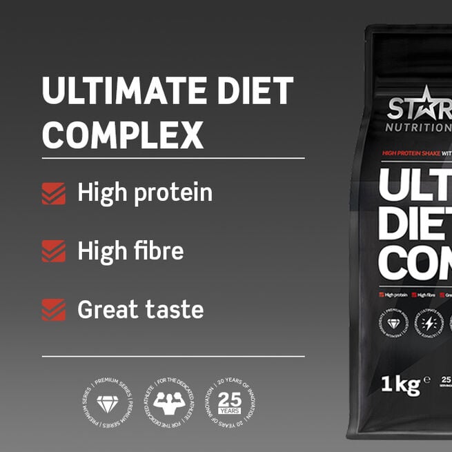 Ultimate Diet Complex, 1 kg, Jordgubb  Ultimate Diet Complex Måltidsersättning 1 kg Strawberry