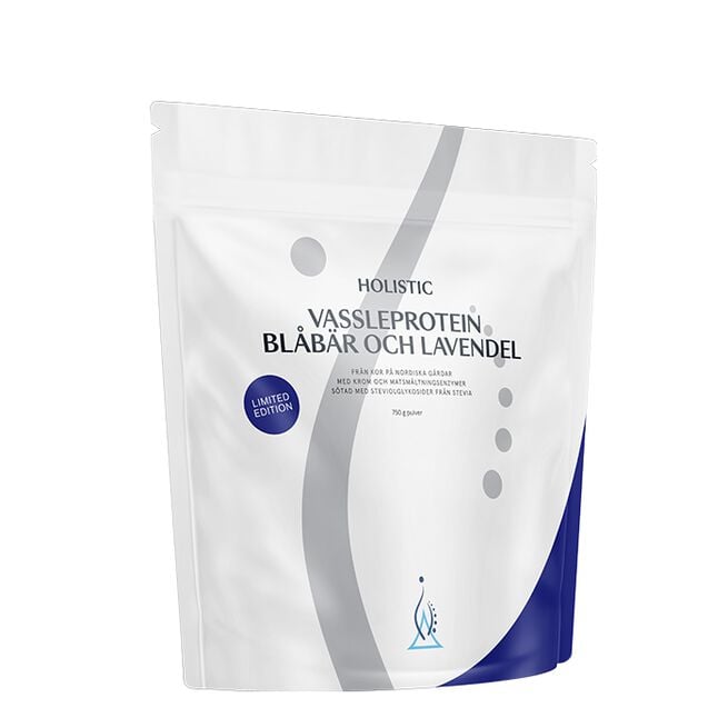 Vassleprotein blåbär och lavendel - Limited edition 750g Holistic Vassleprotein 750 g Blåbär & Lavendel