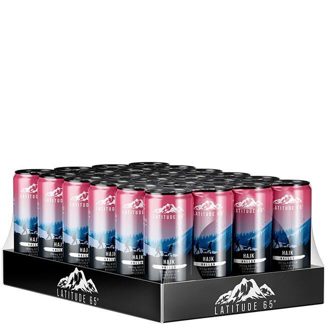 Latitude 65, 330 ml Hajk 24 x Latitude 65 Energidryck 330 ml Hajk - Hallon