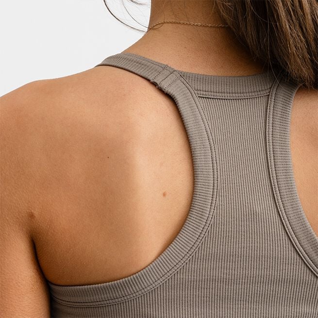 Ribbed Sports Tank Top, Almond, XS  Träningslinne Beige