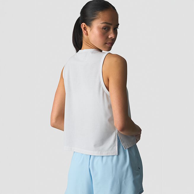 Mirage Cropped Singlet, White, L  Mirage Croppat Linne Vit