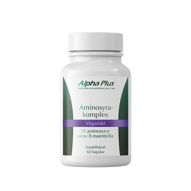 Aminosyrakomplex 60 kapslar  Aminosyrakomplex Vegetabiliska Aminosyror 60 kapslar