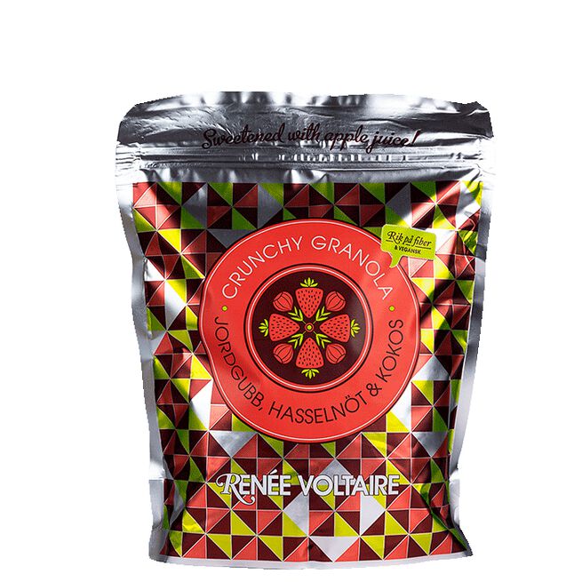 Crunchy Granola – Jordgubb, Hasselnöt & Kokos, 450 g Crunchy Granola Jordgubb Hasselnöt Och Kokos 450 g