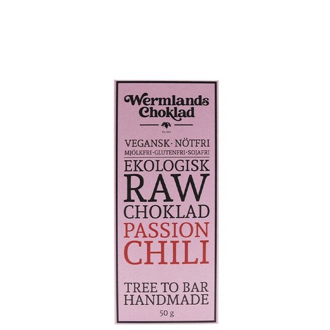 WermlandsChoklad Raw Ekologisk Choklad Passion Och Chili 50 g